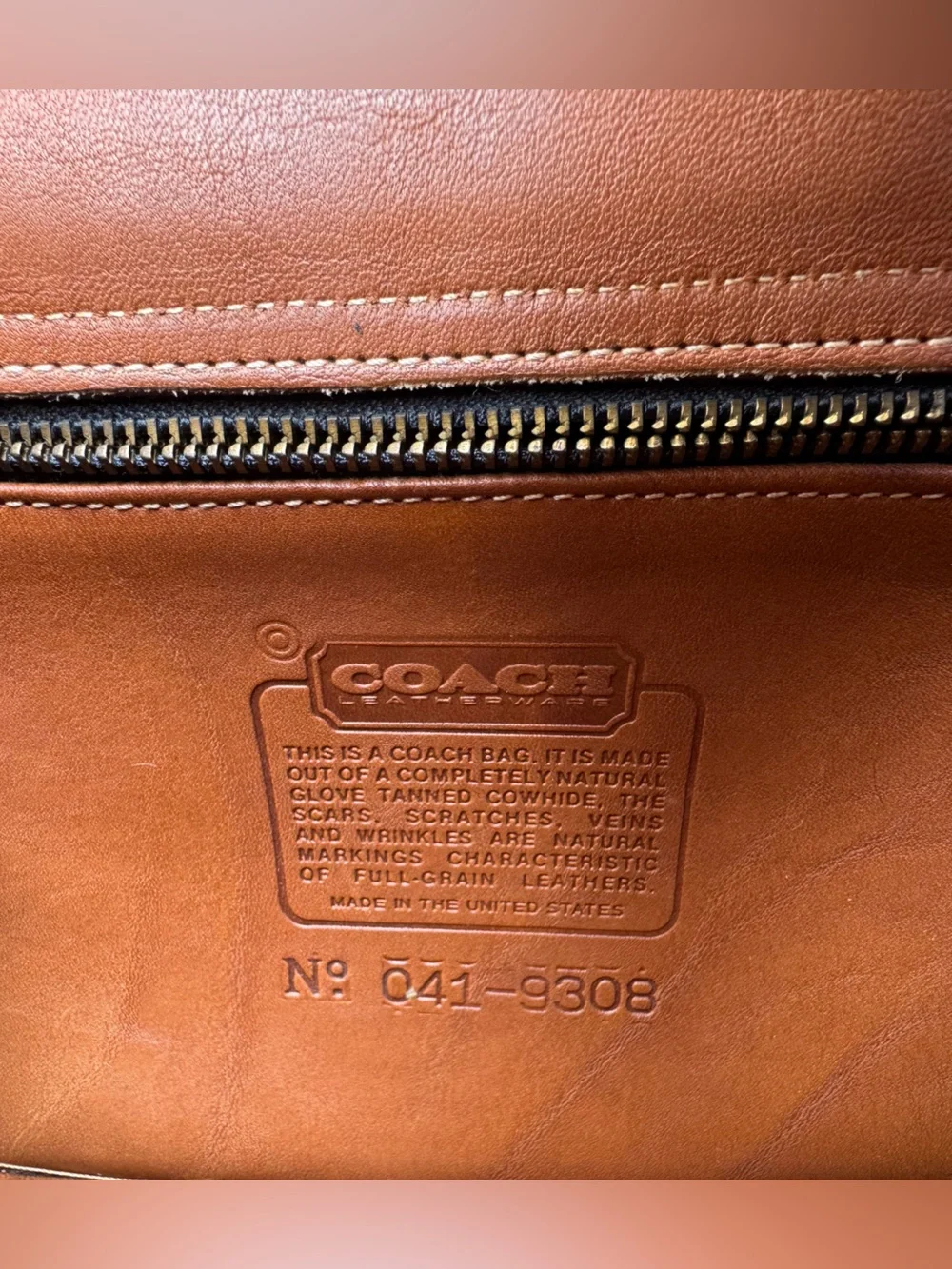 Vintage Coach Gilford Bag 9913, British Tan